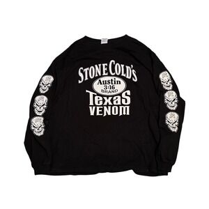 Vintage 2001 Stone Cold Steve Austin Texas Venom 101 Proof WWE Shirt 2XL Black